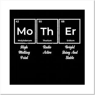 Womens Mother Periodic Table Elements of a Mother's Day Posters and Art